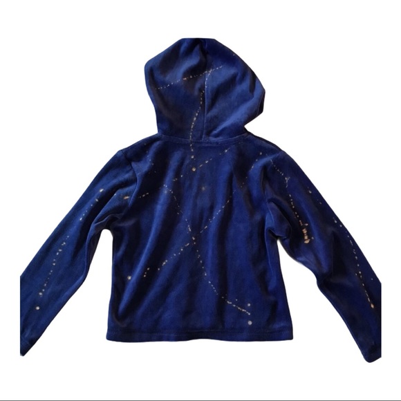 Les Tout Petits Blue Velour Hooded Jacket 5T - Picture 2 of 6